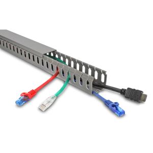 DELOCK cable management 22029, πλαστικό, 40x40mm, 1m, γκρι | Καλώδια - Αντάπτορες | elabstore.gr