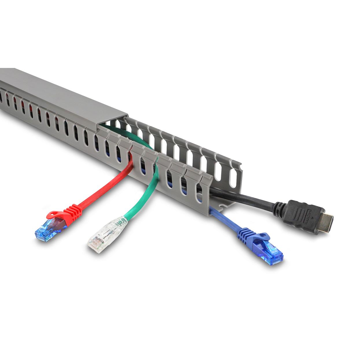 DELOCK cable management 22029, πλαστικό, 40x40mm, 1m, γκρι | eLabstore.gr DELOCK cable management 22029, πλαστικό, 40x40mm, 1m, γκρι | Καλώδια - Αντάπτορες | elabstore.gr