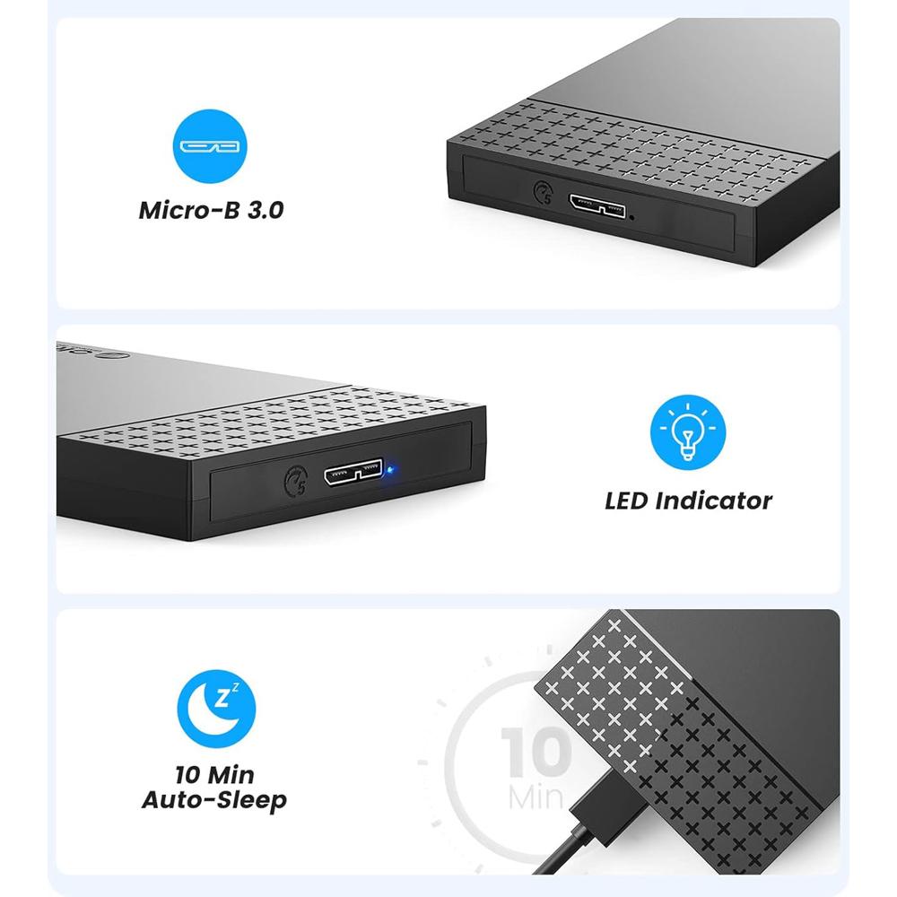 ORICO θήκη για 2.5" SATA HDD/SSD 2526U3-V1, 5Gbps, μαύρη | eLabstore.gr ORICO θήκη για 2.5" SATA HDD/SSD 2526U3-V1, 5Gbps, μαύρη - Image 6