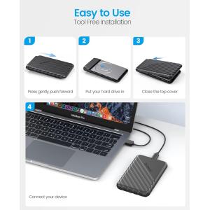 ORICO θήκη για 2.5" SATA HDD/SSD 25PW1C-C3, 5Gbps, μαύρη | eLabstore.gr ORICO θήκη για 2.5" SATA HDD/SSD 25PW1C-C3, 5Gbps, μαύρη | eLabstore.gr