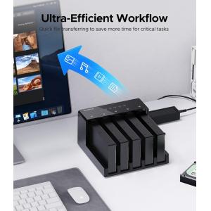 ORICO docking station για 2.5" ή 3.5" SATA HDD/SSD 6558US3-C, 5 θέσεων, 5Gbps, clone function, μαύρο | Συνοδευτικά PC | elabstore.gr