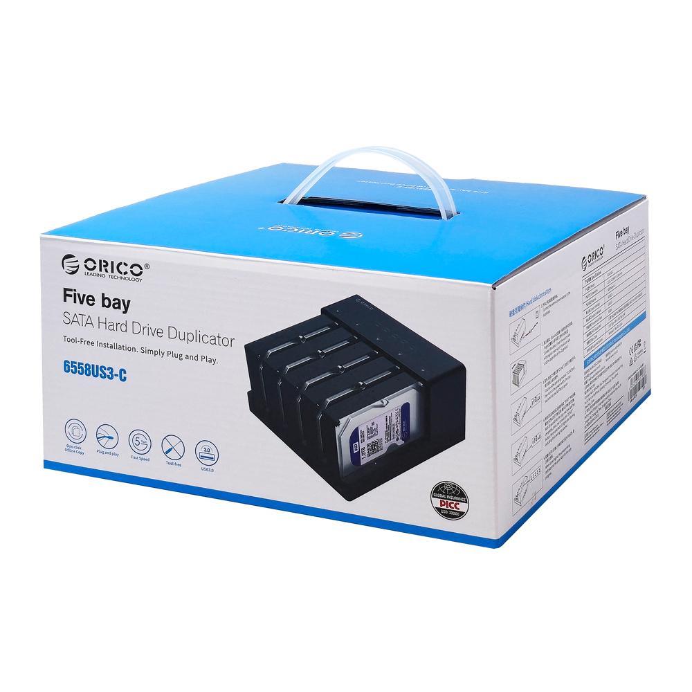 ORICO docking station για 2.5" ή 3.5" SATA HDD/SSD 6558US3-C, 5 θέσεων, 5Gbps, clone function, μαύρο | eLabstore.gr ORICO docking station για 2.5" ή 3.5" SATA HDD/SSD 6558US3-C, 5 θέσεων, 5Gbps, clone function, μαύρο - Image 6