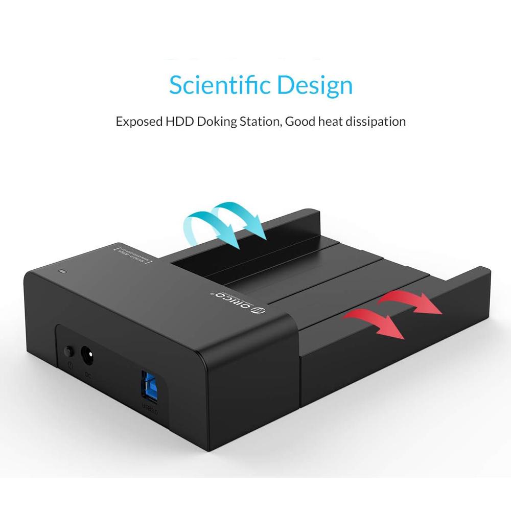 ORICO docking station για 2.5" ή 3.5" SATA HDD/SSD 6518US3-V2, 5Gbps, μαύρο | eLabstore.gr ORICO docking station για 2.5" ή 3.5" SATA HDD/SSD 6518US3-V2, 5Gbps, μαύρο | Συνοδευτικά PC | elabstore.gr