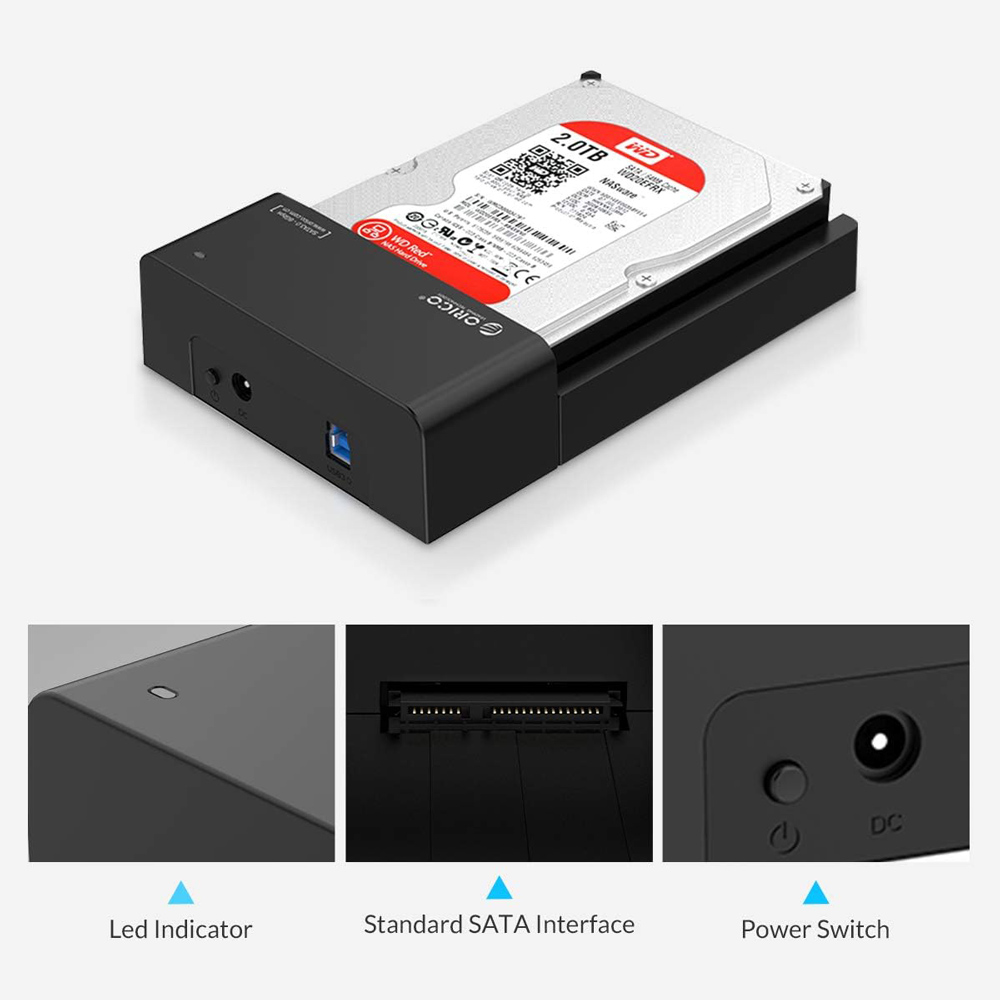ORICO docking station για 2.5" ή 3.5" SATA HDD/SSD 6518US3-V2, 5Gbps, μαύρο | eLabstore.gr ORICO docking station για 2.5" ή 3.5" SATA HDD/SSD 6518US3-V2, 5Gbps, μαύρο | Συνοδευτικά PC | elabstore.gr