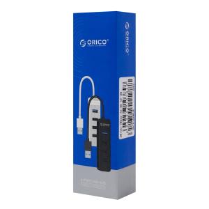 ORICO USB hub TWU32-4A, 4x θυρών, USB 3.0, 5Gbps, USB σύνδεση, μαύρο | Συνοδευτικά PC | elabstore.gr
