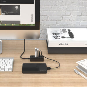 ORICO USB hub W5P-U2, 4x θυρών, USB 2.0, 480Mbps, USB σύνδεση, 1m καλώδιο, μαύρο | Συνοδευτικά PC | elabstore.gr