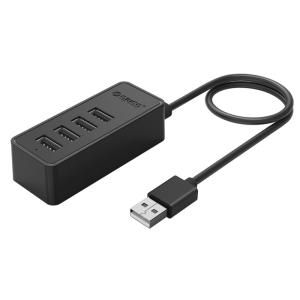 ORICO USB hub W5P-U2, 4x θυρών, USB 2.0, 480Mbps, USB σύνδεση, 1m καλώδιο, μαύρο | Συνοδευτικά PC | elabstore.gr