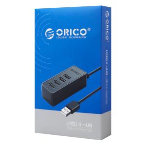 ORICO USB hub W5P-U2, 4x θυρών, USB 2.0, 480Mbps, USB σύνδεση, 1m καλώδιο, μαύρο | Συνοδευτικά PC | elabstore.gr