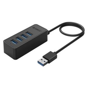 ORICO USB hub W5P-U3, 4x θυρών, USB 3.0, 5Gbps, USB σύνδεση, 1m καλώδιο, μαύρο | Συνοδευτικά PC | elabstore.gr