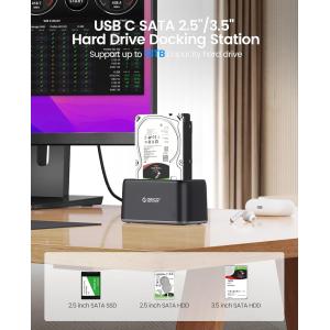 ORICO docking station για 2.5" ή 3.5" SATA HDD/SSD 6819C3-V1, 5Gbps, μαύρο | Συνοδευτικά PC | elabstore.gr