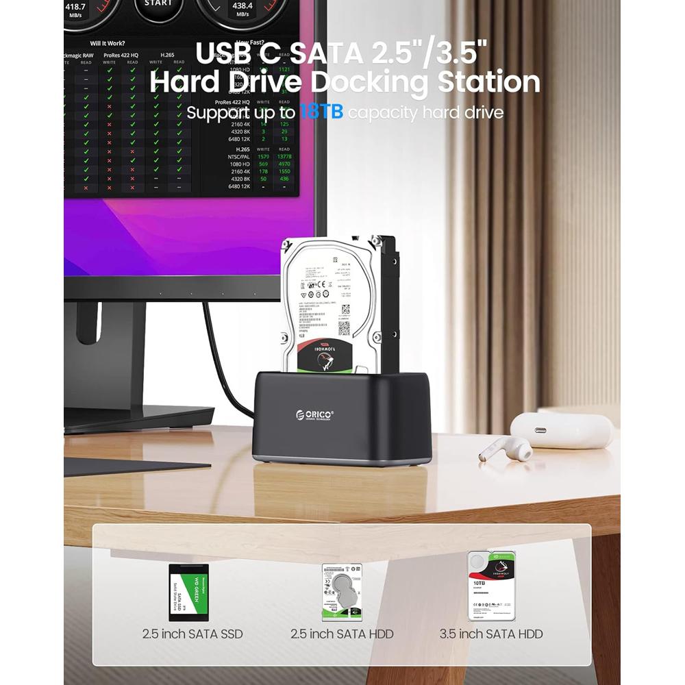 ORICO docking station για 2.5" ή 3.5" SATA HDD/SSD 6819C3-V1, 5Gbps, μαύρο | eLabstore.gr ORICO docking station για 2.5" ή 3.5" SATA HDD/SSD 6819C3-V1, 5Gbps, μαύρο | Συνοδευτικά PC | elabstore.gr
