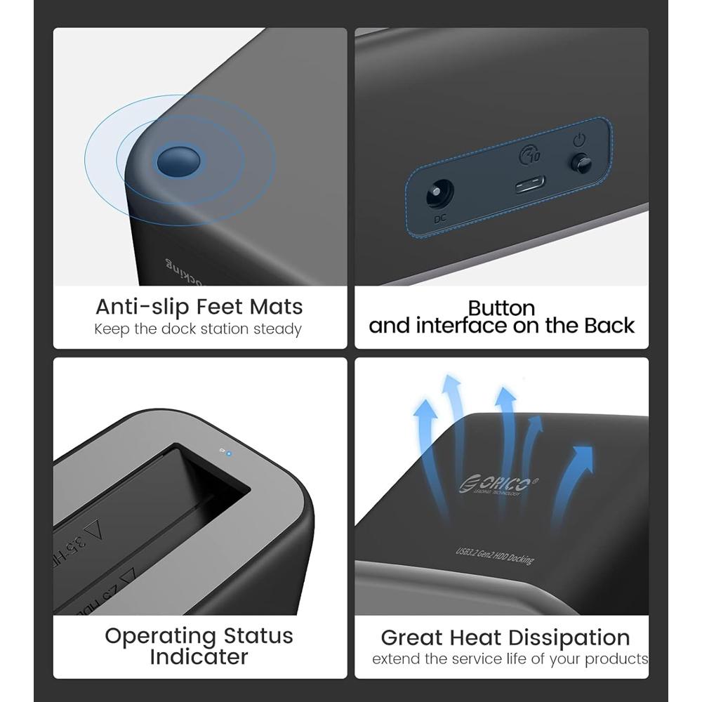 ORICO docking station για 2.5" ή 3.5" SATA HDD/SSD 6819C3-V1, 5Gbps, μαύρο | eLabstore.gr ORICO docking station για 2.5" ή 3.5" SATA HDD/SSD 6819C3-V1, 5Gbps, μαύρο | Συνοδευτικά PC | elabstore.gr