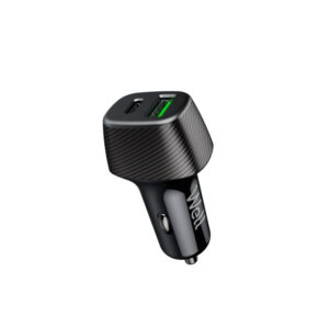 Well Universal DUAL USB 3.0/Type C Fast Car Charger 5V/3A 51W Μαύρος PSUP-USB-CPQ5101BK-WL | Περιφερειακά | elabstore.gr