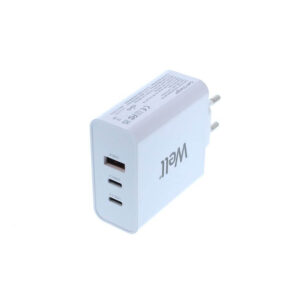 Universal USB 3.0/2xUSB-C FastTravel Wall Charger 65W Λευκό Well PSUP-USB-WPQ6501WE-WL | Περιφερειακά | elabstore.gr