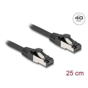DELOCK καλώδιο δικτύου 80566, CAT 8.1 S/FTP, copper, 2000MHz, 0.25m, μαύρο | Καλώδια - Αντάπτορες | elabstore.gr
