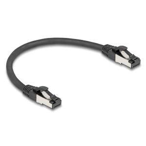 DELOCK καλώδιο δικτύου 80566, CAT 8.1 S/FTP, copper, 2000MHz, 0.25m, μαύρο | Καλώδια - Αντάπτορες | elabstore.gr
