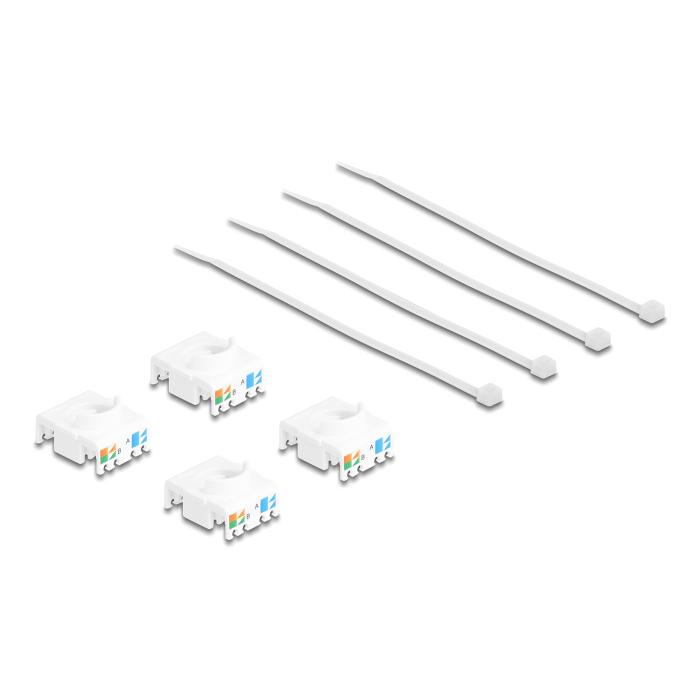 DELOCK Keystone module 86051, RJ45 σε LSA, Cat.6A UTP, λευκό, 4τμχ | eLabstore.gr DELOCK Keystone module 86051, RJ45 σε LSA, Cat.6A UTP, λευκό, 4τμχ | Εξοπλισμός IT | elabstore.gr