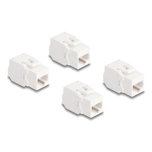 DELOCK Keystone module 86051, RJ45 σε LSA, Cat.6A UTP, λευκό, 4τμχ | Εξοπλισμός IT | elabstore.gr