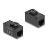 DELOCK Keystone module RJ45 90638, θηλυκό σε θηλυκό, Cat 6A UTP, μαύρο | Εξοπλισμός IT | elabstore.gr