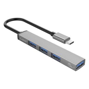 ORICO USB hub AH-13, 4x θυρών, USB 3.0, 5Gbps, USB-C σύνδεση, γκρι | Συνοδευτικά PC | elabstore.gr