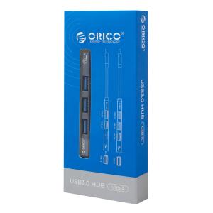 ORICO USB hub AH-A13, 4x θυρών, USB 3.0, 5Gbps, USB σύνδεση, γκρι | Συνοδευτικά PC | elabstore.gr