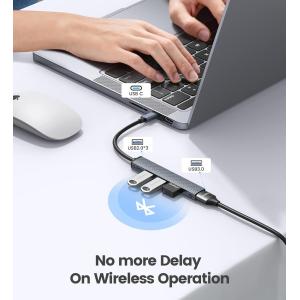 ORICO USB hub AHC2-4A, 4x θυρών, USB 3.0, 5Gbps, USB-C σύνδεση, γκρι | Συνοδευτικά PC | elabstore.gr