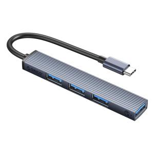 ORICO USB hub AHC2-4A, 4x θυρών, USB 3.0, 5Gbps, USB-C σύνδεση, γκρι | Συνοδευτικά PC | elabstore.gr