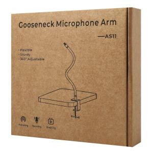 PRIZMORA βάση γραφείου για μικρόφωνο/smartphone AS11 με εύκαμπτο βραχίονα, μαύρη | Αξεσουάρ κινητών | elabstore.gr