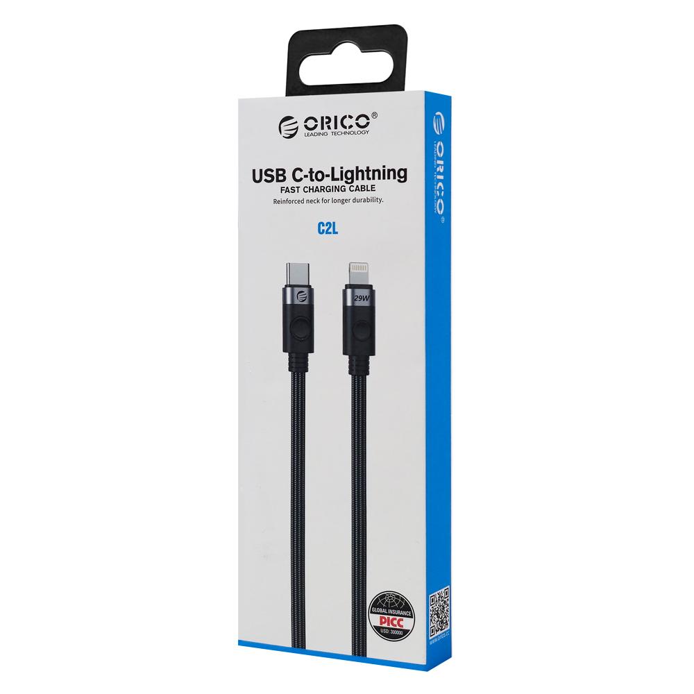 ORICO καλώδιο Lightning σε USB-C C2L, 29W, 480Mbps, 1m, μαύρο | eLabstore.gr ORICO καλώδιο Lightning σε USB-C C2L, 29W, 480Mbps, 1m, μαύρο | Καλώδια - Αντάπτορες | elabstore.gr