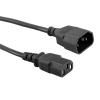 POWERTECH καλώδιο προέκτασης τροφοδοσίας CAB-P039, 3x 0.75mm², CCS, 1m, μαύρο | Καλώδια - Αντάπτορες | elabstore.gr