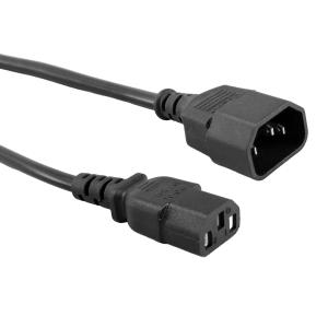 POWERTECH καλώδιο προέκτασης τροφοδοσίας CAB-P039, 3x 0.75mm², CCS, 1m, μαύρο | Καλώδια - Αντάπτορες | elabstore.gr