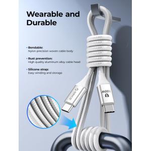 ORICO καλώδιο USB-C CDX-100CC, 100W, 480Mbps, 1m, λευκό | Καλώδια - Αντάπτορες | elabstore.gr