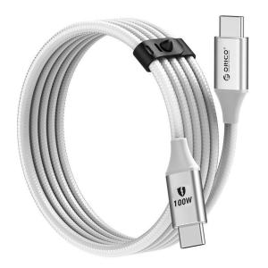 ORICO καλώδιο USB-C CDX-100CC, 100W, 480Mbps, 1m, λευκό | Καλώδια - Αντάπτορες | elabstore.gr