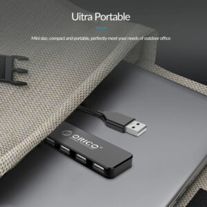 ORICO USB hub FL01, 4x θυρών, USB 2.0, 480Mbps, USB σύνδεση, μαύρο | Συνοδευτικά PC | elabstore.gr