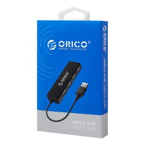 ORICO USB hub FL01, 4x θυρών, USB 2.0, 480Mbps, USB σύνδεση, μαύρο | Συνοδευτικά PC | elabstore.gr