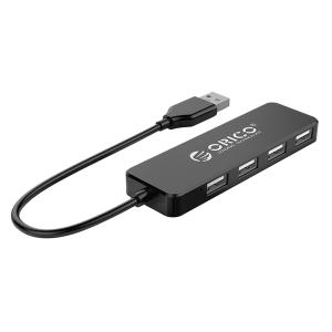 ORICO USB hub FL01, 4x θυρών, USB 2.0, 480Mbps, USB σύνδεση, μαύρο | Συνοδευτικά PC | elabstore.gr