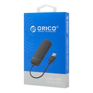 ORICO USB hub FL02, 4x θυρών, USB 2.0, 480Mbps, USB σύνδεση, μαύρο | Συνοδευτικά PC | elabstore.gr