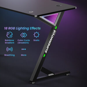 BRATECK gaming γραφείο GMD14-1 με RGB φωτισμό, 120x60x75cm, μαύρο | eLabstore.gr BRATECK gaming γραφείο GMD14-1 με RGB φωτισμό, 120x60x75cm, μαύρο | Αναλώσιμα - Είδη Γραφείου | elabstore.gr