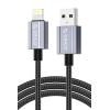 ORICO καλώδιο Lightning σε USB GQA12, 2.4A, 480Mbps, 1m, μαύρο | Καλώδια - Αντάπτορες | elabstore.gr