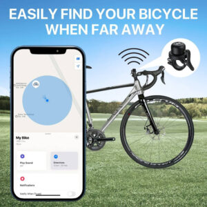 MILI κουδούνι ποδηλάτου με smart tag MiTag Duo, iOS & Android, Bluetooth tracker, μαύρο/λευκό | Αξεσουάρ κινητών | elabstore.gr