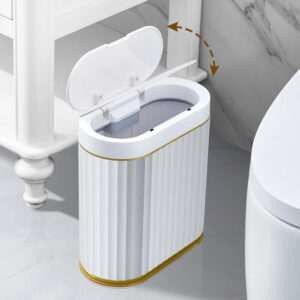 HOME USE κάδος απορριμμάτων HUH-0226, αυτόματο άνοιγμα, 7lt, λευκός | Οικιακός εξοπλισμός | elabstore.gr