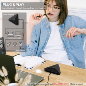 CMTECK επιτραπέζιο μικρόφωνο M001, omnidirectional, USB, μαύρο | Συνοδευτικά PC | elabstore.gr