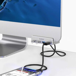 ORICO USB hub MH4PU-P με σφιγκτήρα, 4x θυρών, 5Gbps, USB σύνδεση, μαύρο | Συνοδευτικά PC | elabstore.gr