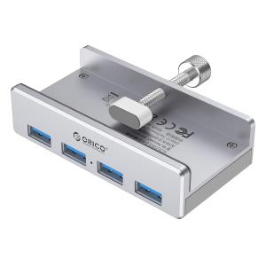 ORICO USB hub MH4PU-P με σφιγκτήρα, 4x θυρών, 5Gbps, USB σύνδεση, ασημί | Συνοδευτικά PC | elabstore.gr