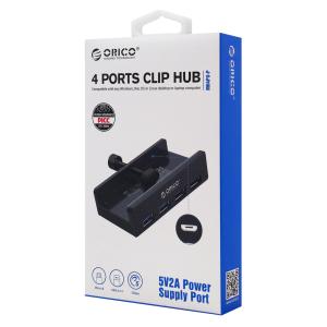 ORICO USB hub MH4PU-P με σφιγκτήρα, 4x θυρών, 5Gbps, USB σύνδεση, ασημί | eLabstore.gr