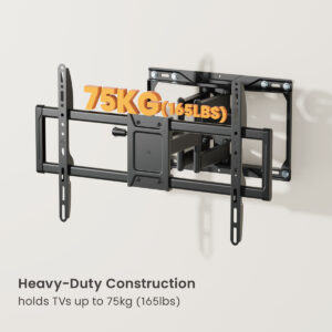 POWERTECH επιτοίχια βάση τηλεόρασης PT-1423, 37-90", 75kg, heavy duty, full motion | Εικόνα & Ήχος | elabstore.gr