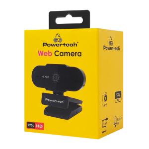 POWERTECH web camera PT-1426, 0.9MP, 720p HD, fixed εστίαση, 1.5m, μαύρη | Συνοδευτικά PC | elabstore.gr