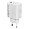 POWERTECH φορτιστής τοίχου PT-1433, USB/USB-C, 30W, GaN, λευκός | Αξεσουάρ κινητών | elabstore.gr