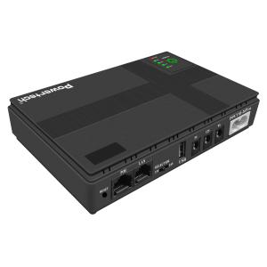 POWERTECH mini DC UPS PT-1435, 36W, 10400mAh, 3x DC, USB/LAN/POE, μαύρο | Τροφοδοσία Ρεύματος | elabstore.gr