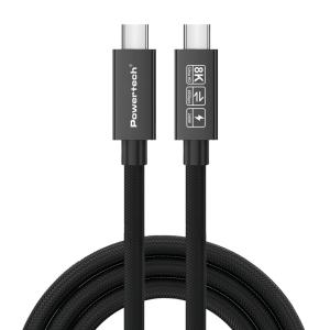 POWERTECH καλώδιο USB-C PTR-0165, USB4, 240W, 40Gbps, 8K/60Hz, 1m, μαύρο | Καλώδια - Αντάπτορες | elabstore.gr